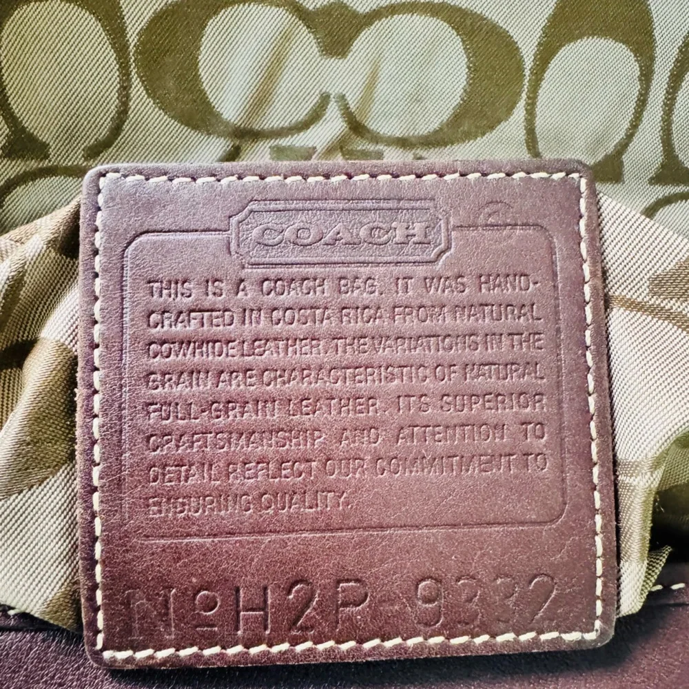 Vintage Coach Patricia Legacy Brown Leather Flap Crossbody Bag